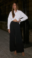 Issay Pants - Navy Pinstripe