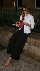 Issay Pants - Navy Pinstripe