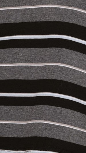 Gianna Long Sleeve Top - Grey Stripe