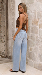 Delilah Asymmetric Top - Chocolate
