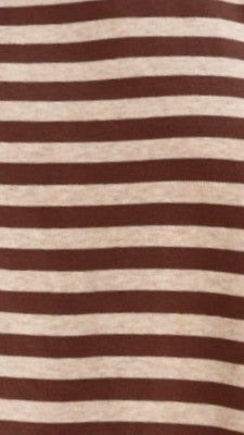 Clara Tee - Brown/Beige Stripe