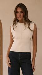 Dakari Knit Top - Cream