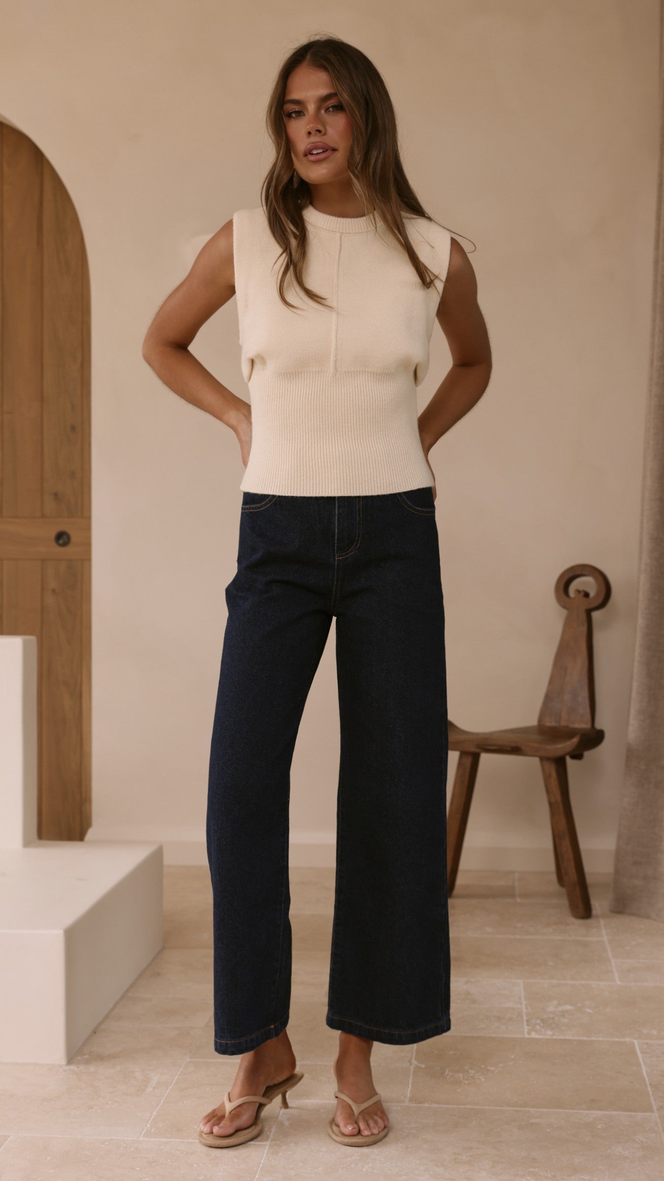 Dakari Knit Top - Cream