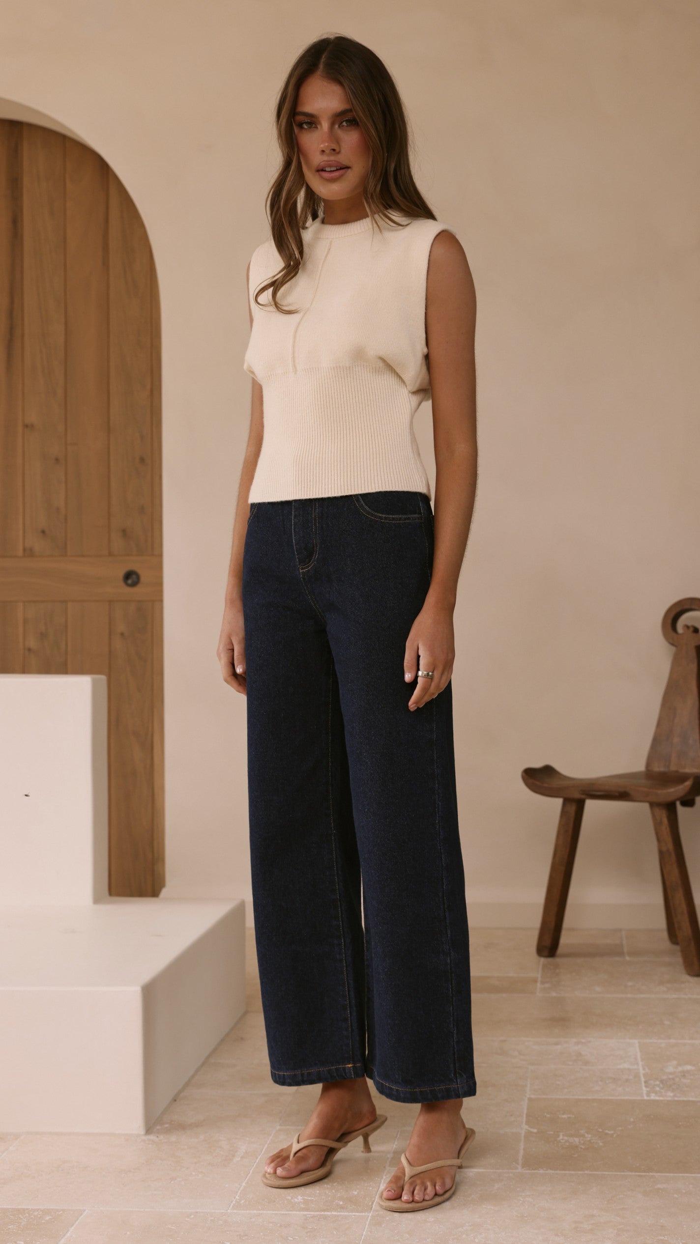 Dakari Knit Top - Cream