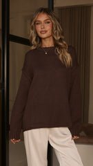 Hayden Knit Jumper - Chocolate