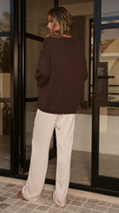 Hayden Knit Jumper - Chocolate