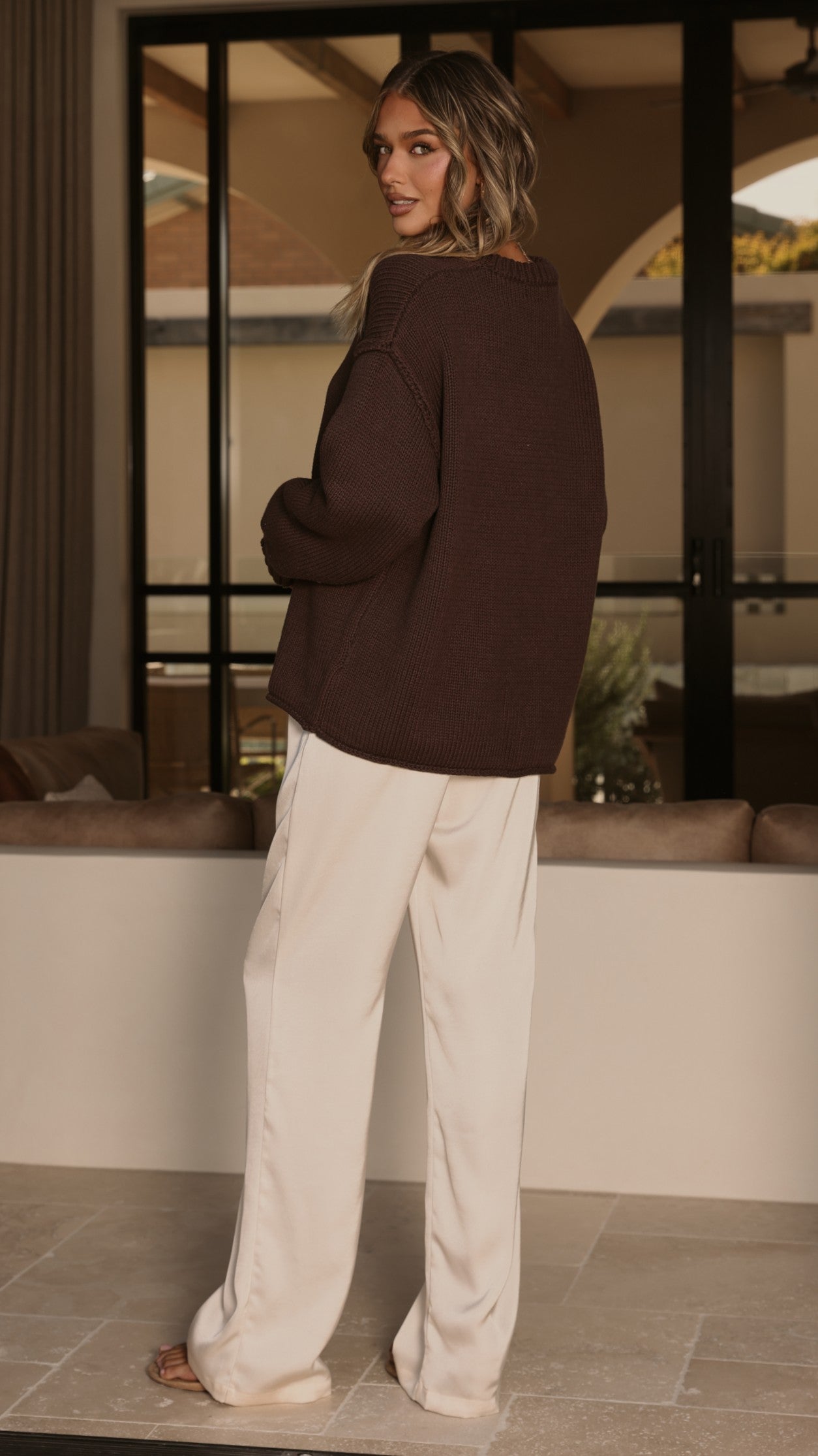 Hayden Knit Jumper - Chocolate