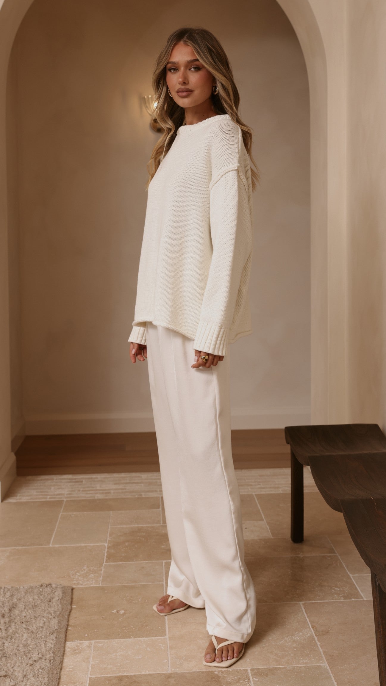 Hayden Knit Jumper - White