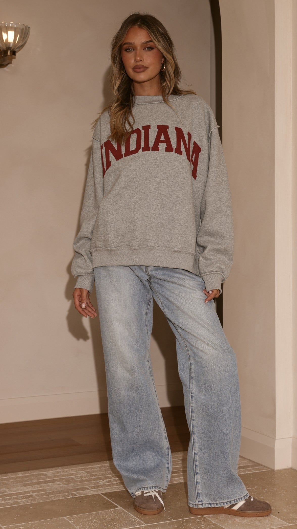 Indiana Crewneck Sweater - Grey