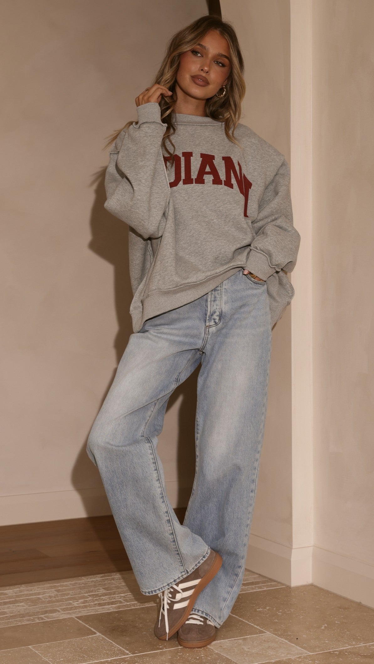 Indiana Crewneck Sweater - Grey