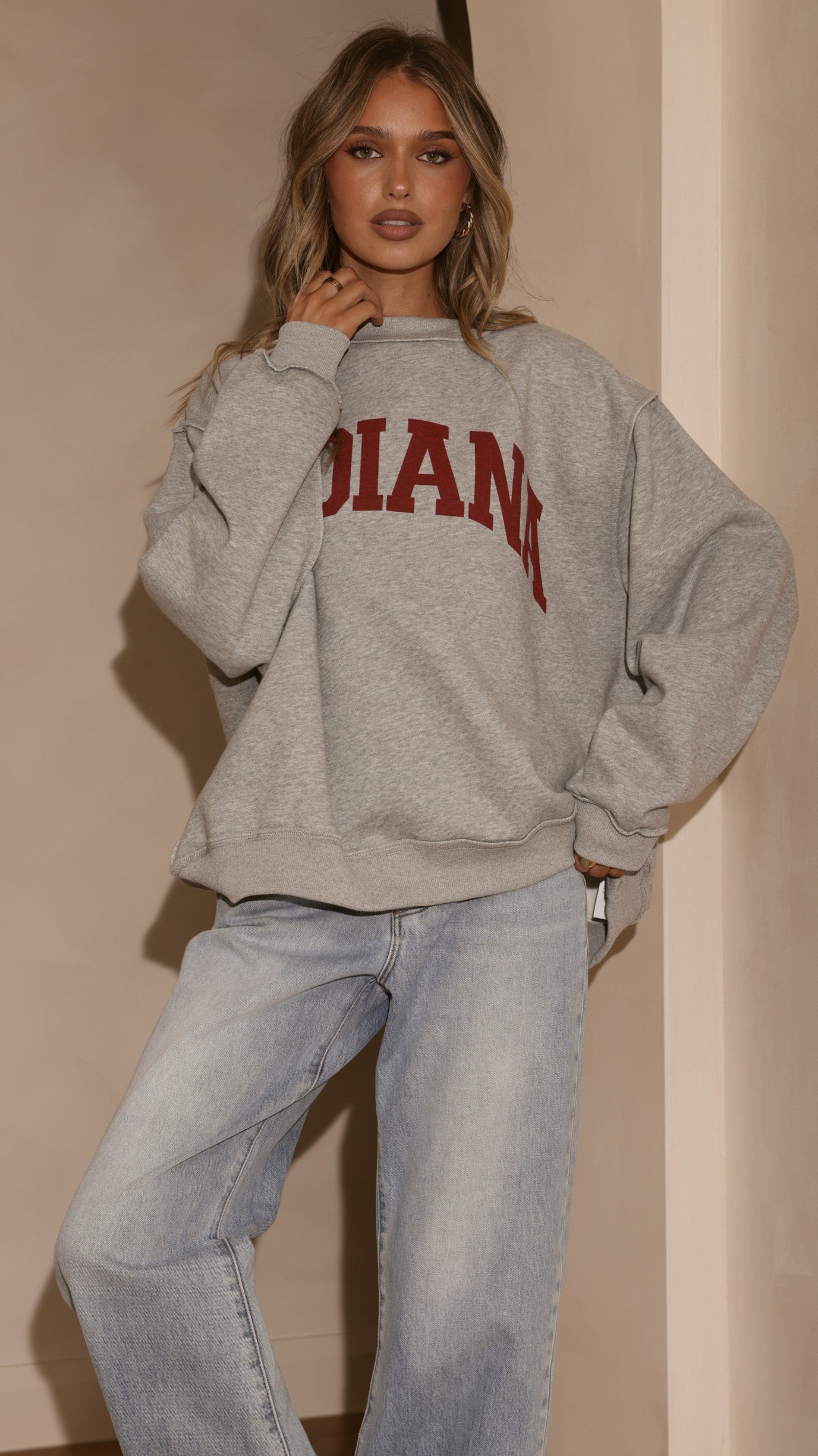 Indiana Crewneck Sweater - Grey