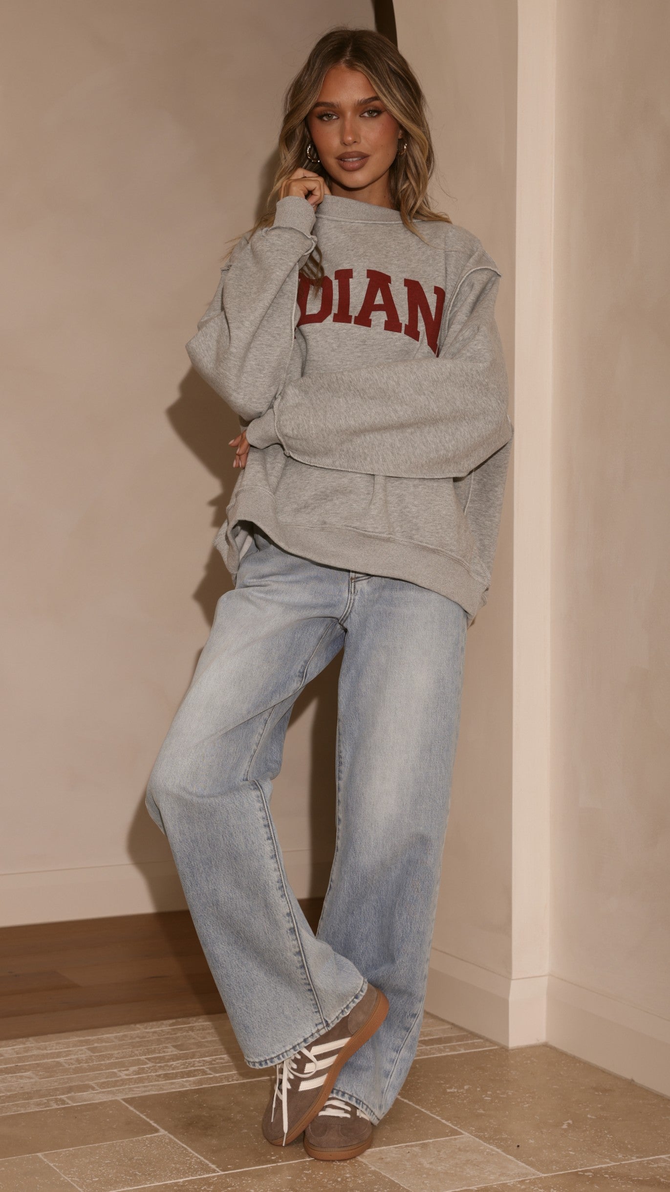 Indiana Crewneck Sweater - Grey