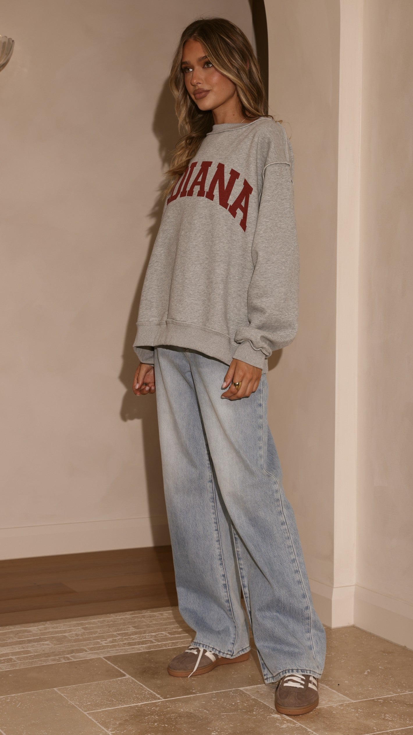 Indiana Crewneck Sweater - Grey