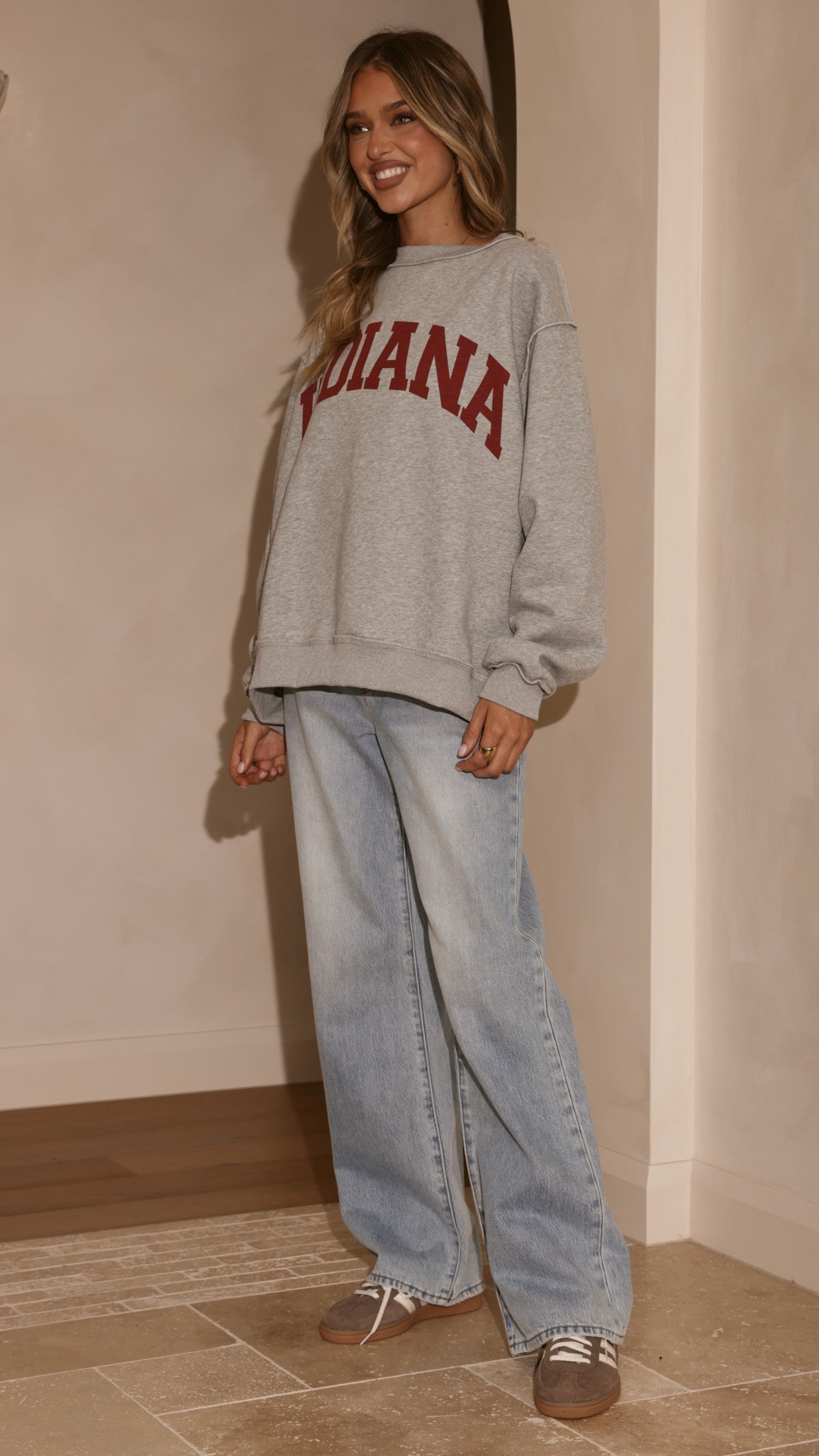 Indiana Crewneck Sweater - Grey