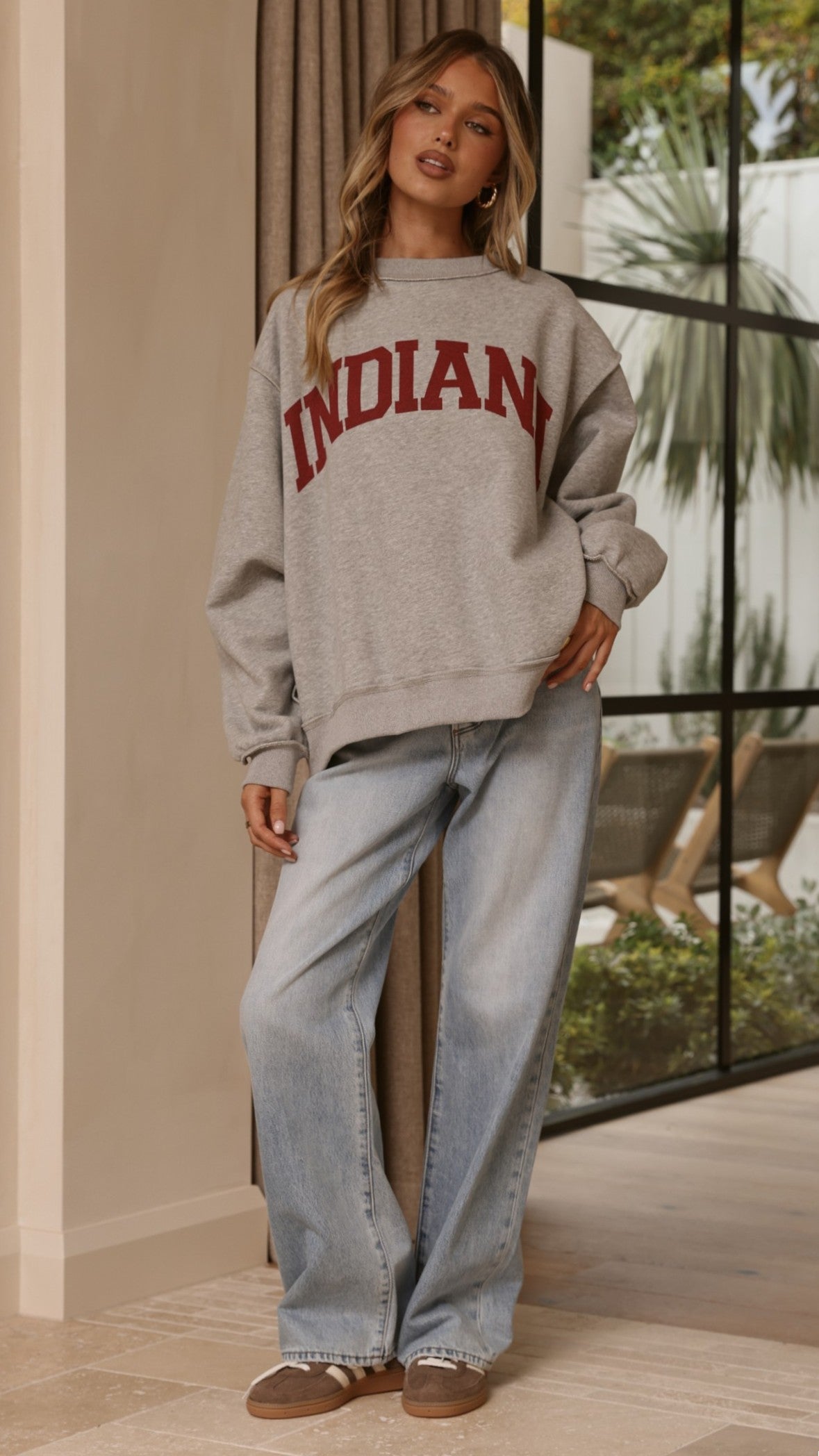 Indiana Crewneck Sweater - Grey