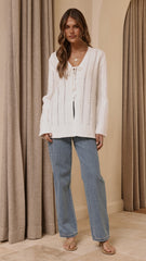 Georgia Knit Top - White