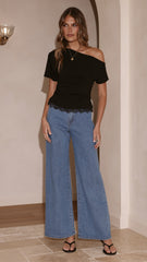 Ellery Straight Leg Jeans - Mid Blue
