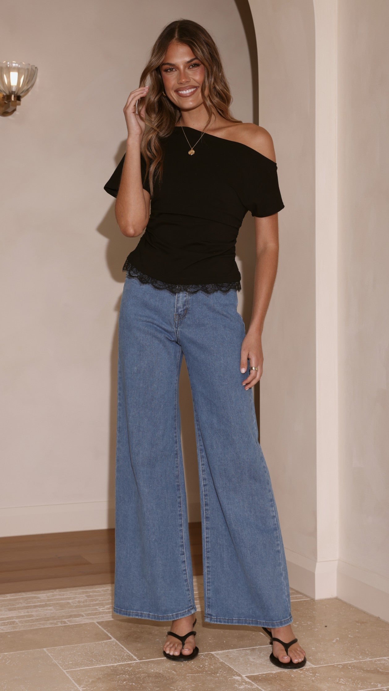 Ellery Straight Leg Jeans - Mid Blue