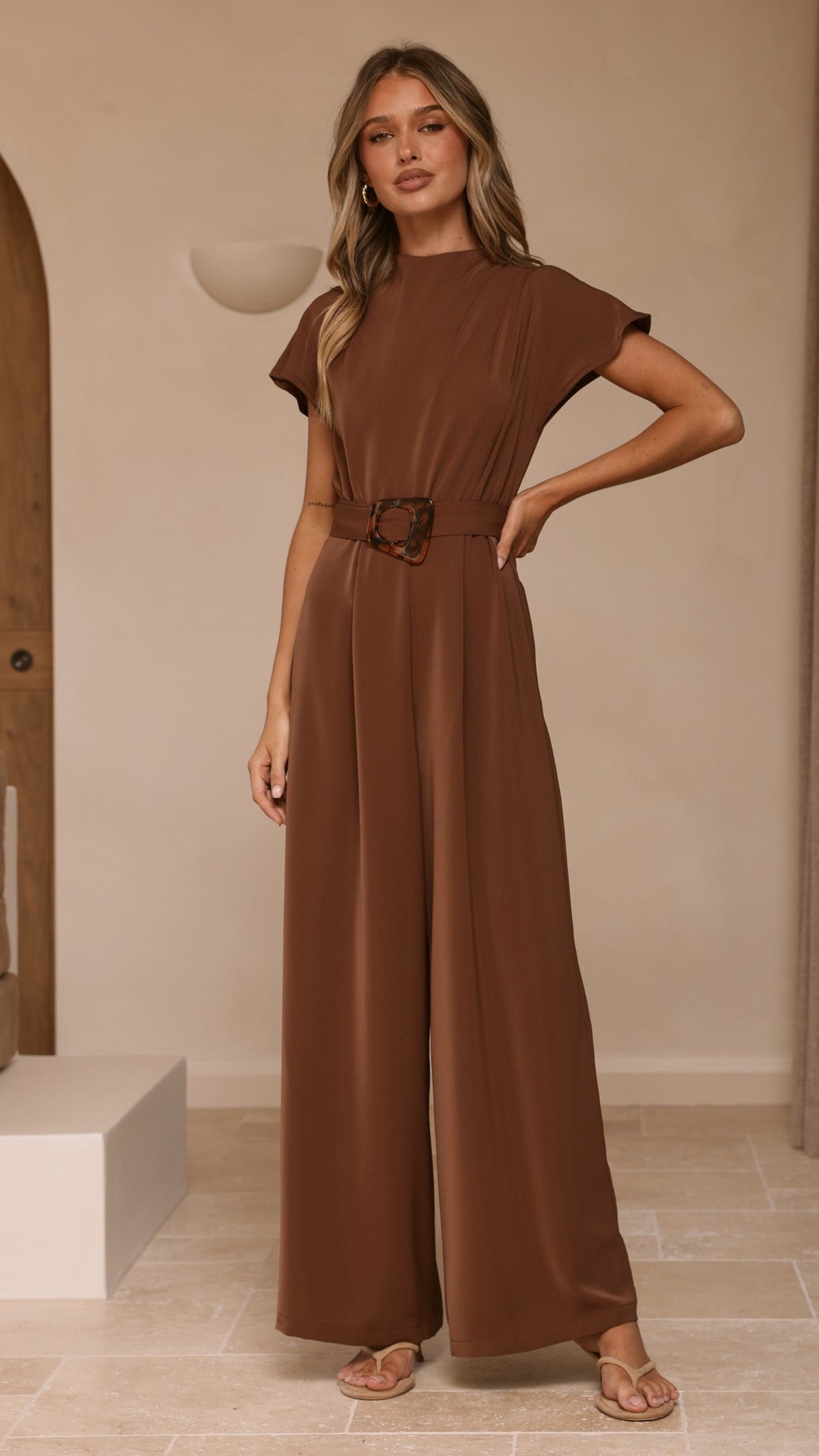 Demitra Jumpsuit - Brown