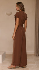 Demitra Jumpsuit - Brown