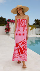 Elidie Maxi Dress - Pink/Red Tide