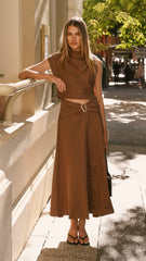 Delphine Top - Chocolate