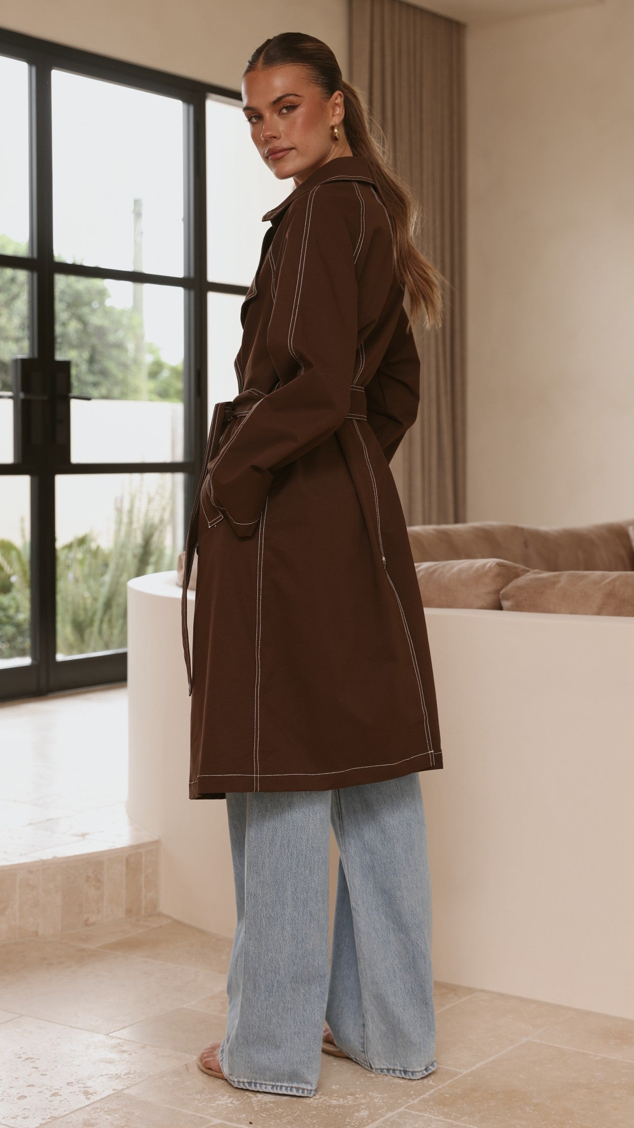 Cora Trench Coat - Brown