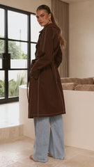 Cora Trench Coat - Brown
