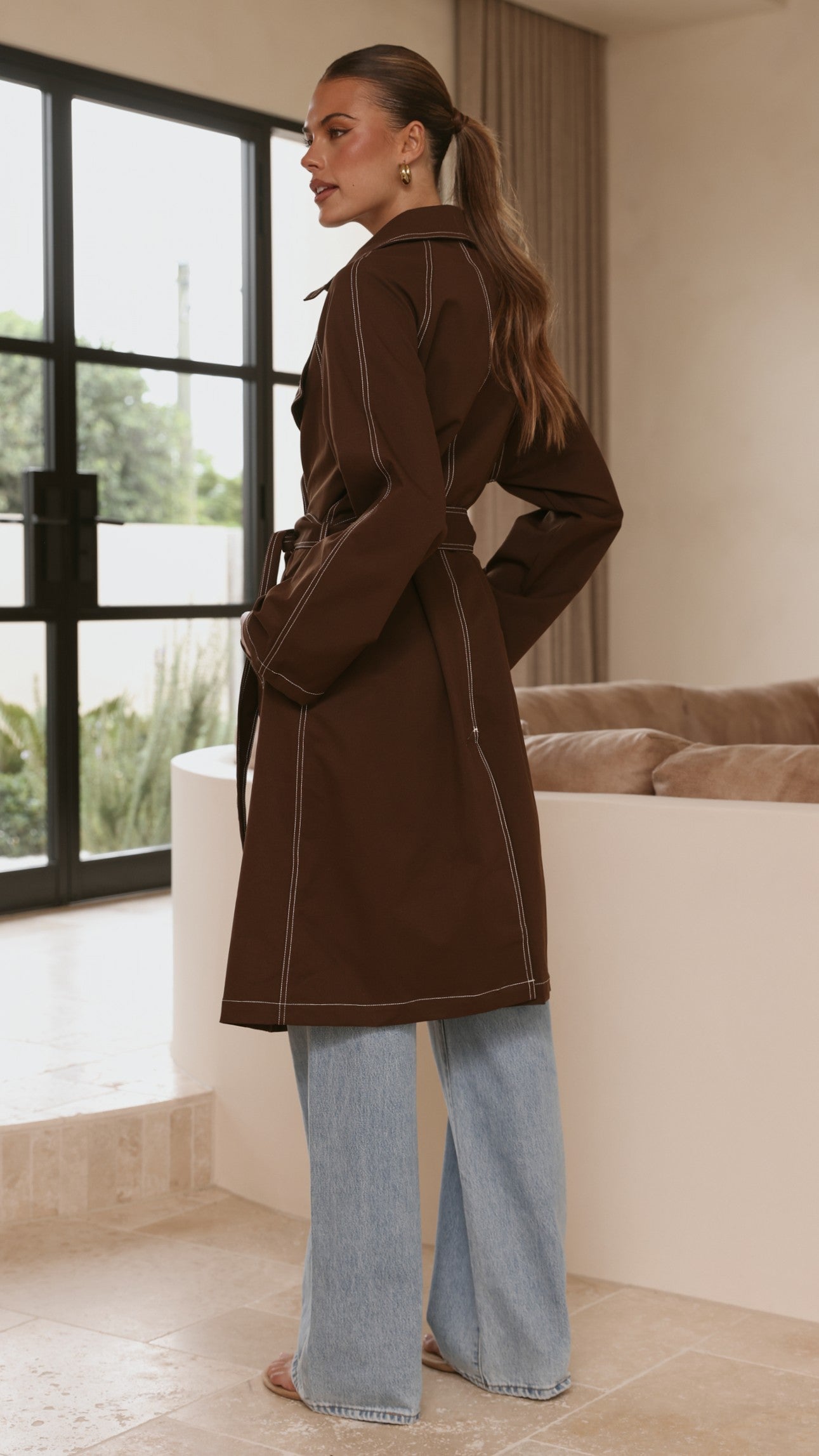 Cora Trench Coat - Brown