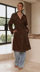 Cora Trench Coat - Brown