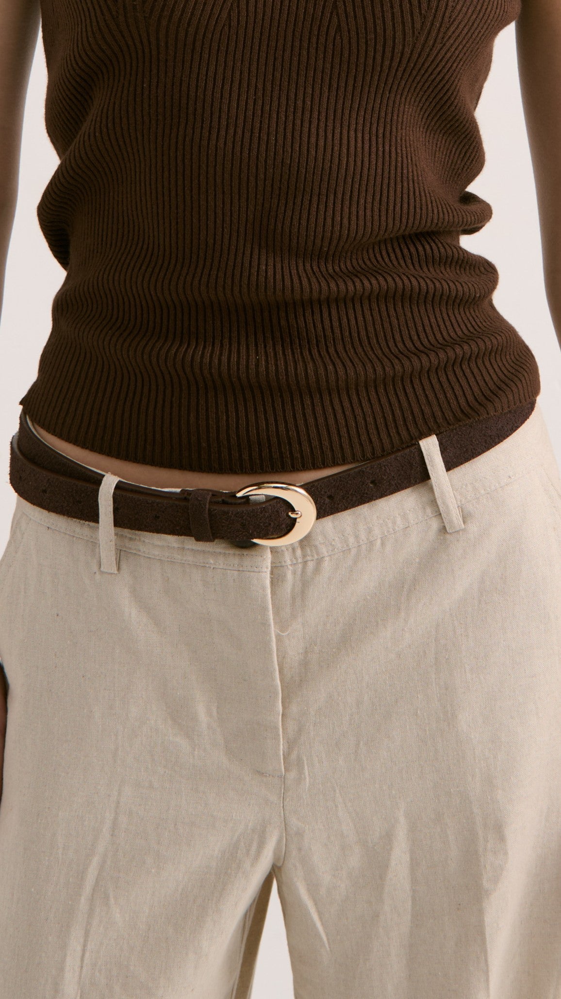 Classic Everyday Belt - Brown Genuine Leather