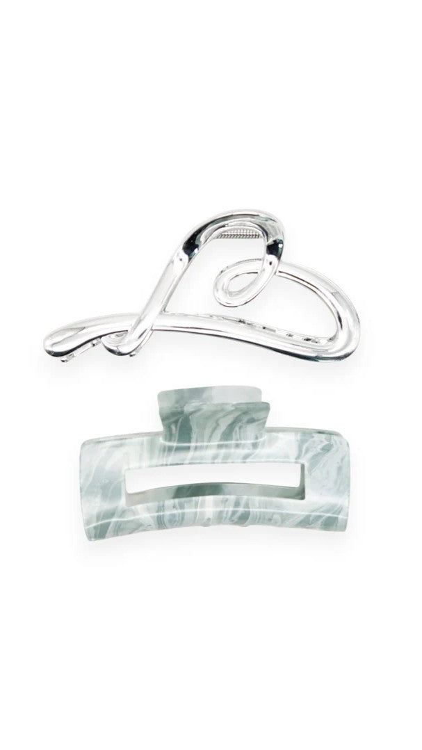 Delphie Hair Claw Set - Blue