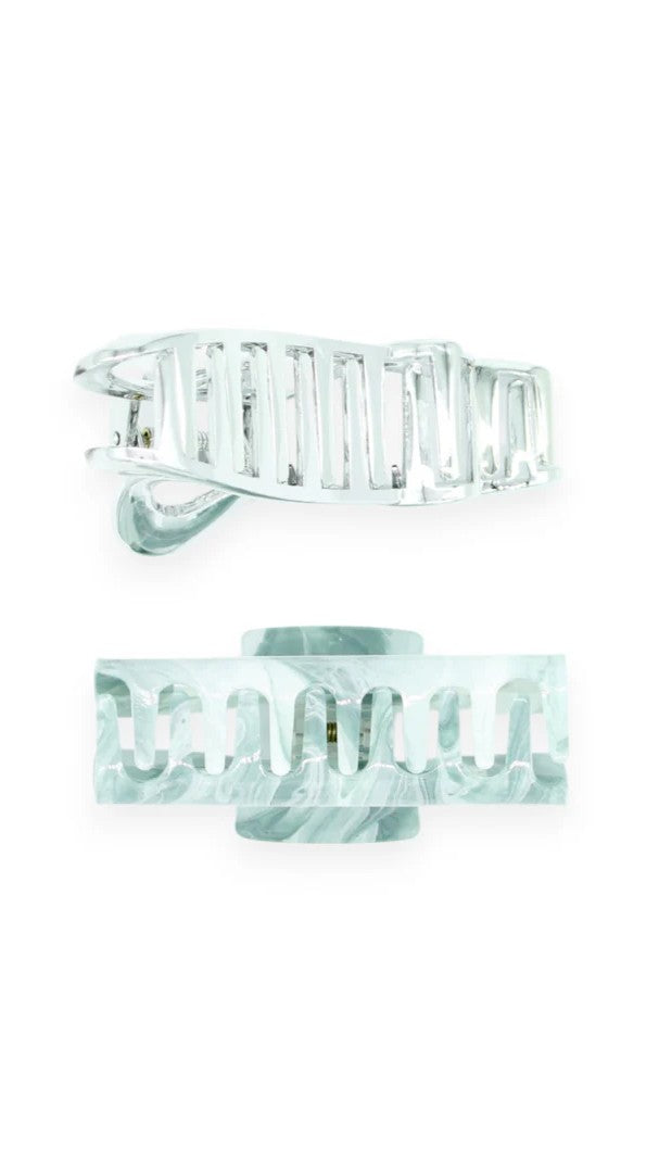 Delphie Hair Claw Set - Blue