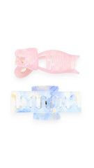 Delphie Hair Claw Set - Pink