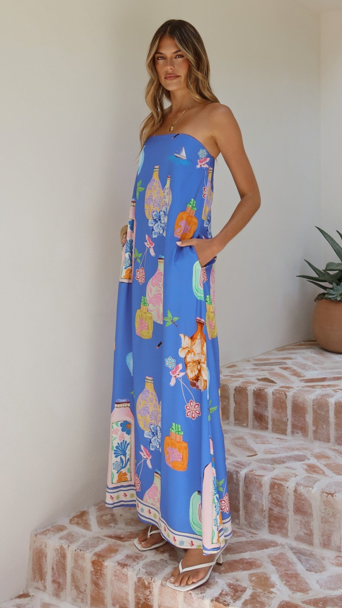 Elida Strapless Maxi Dress - Perfume Dreams