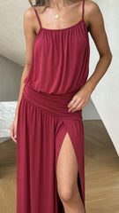 Gabrielle Maxi Dress - Wine