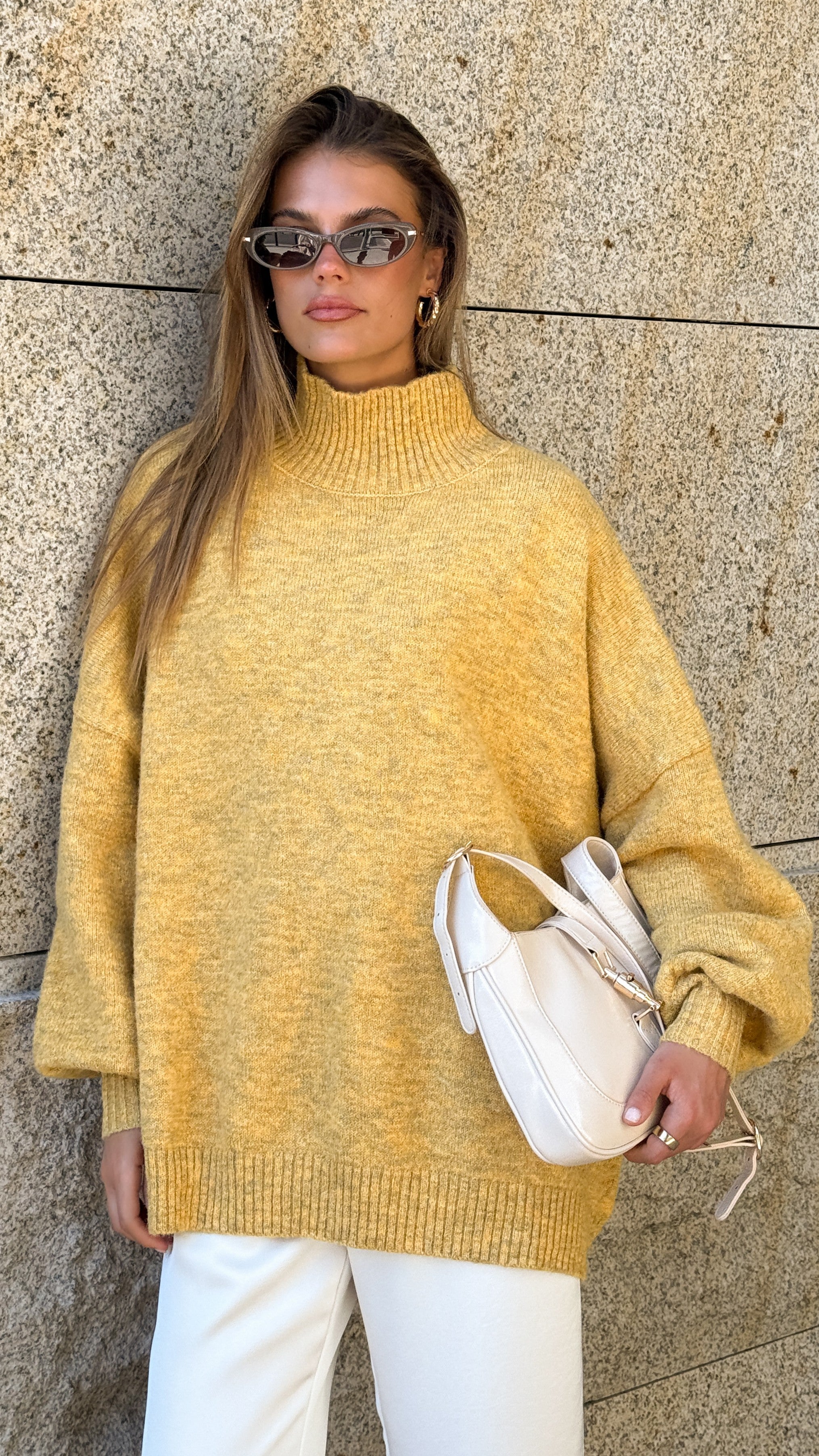 Harita Knitted Sweater - Mustard