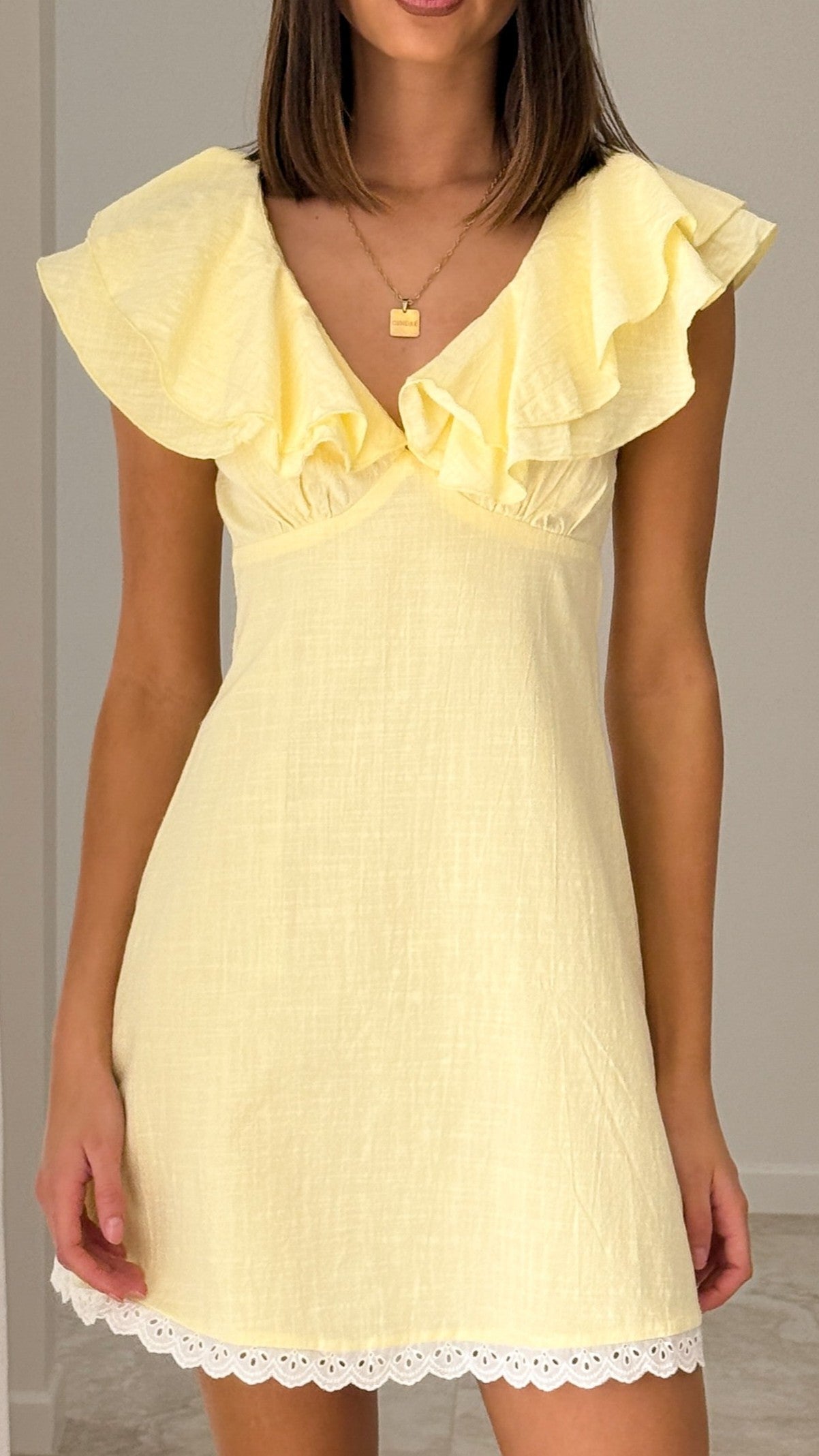 Hattie Mini Dress - Yellow