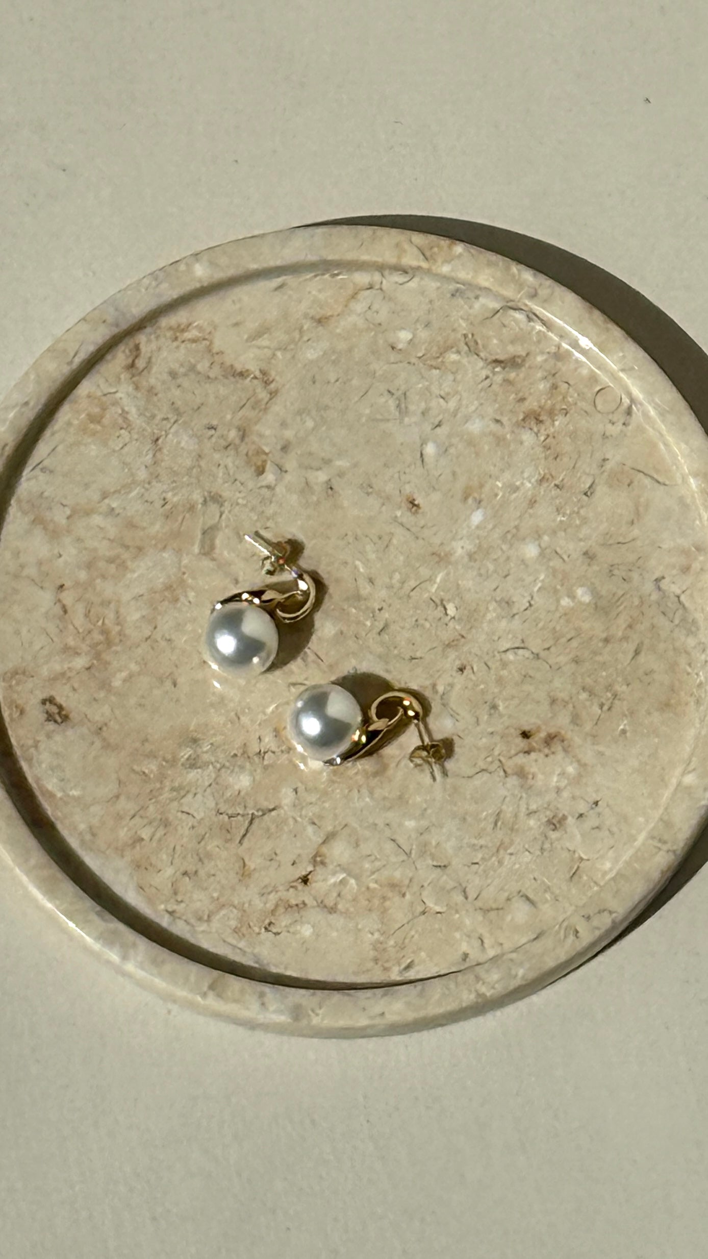 Classic Pearl 18K Gold Plated Earrings - Gold