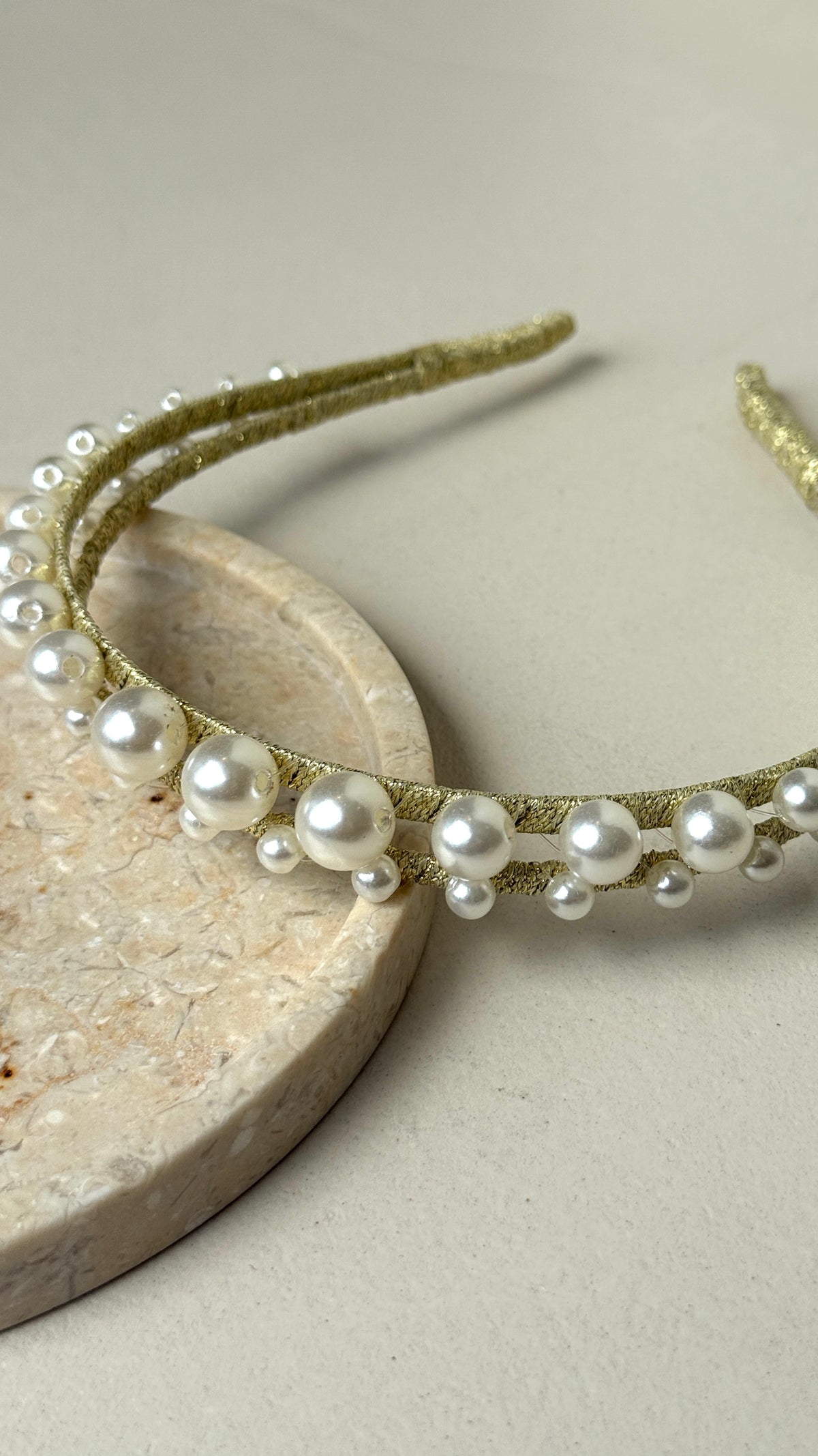 Diva Pearl Statement Headband - Pearl