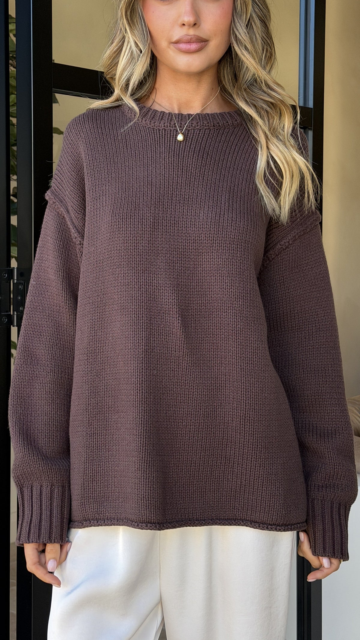 Hayden Knit Jumper - Chocolate