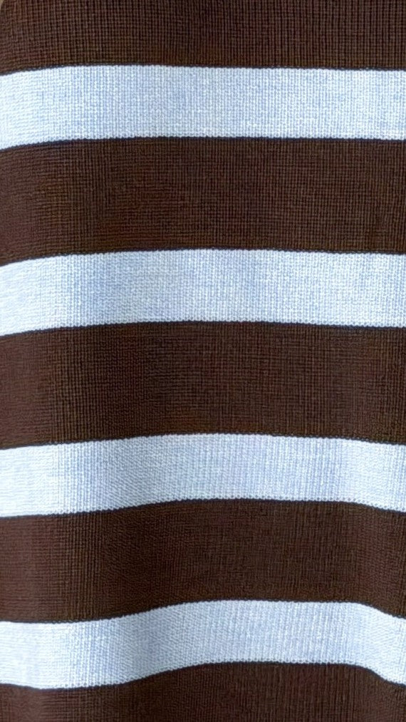 Jaeden Long Sleeve Top & Shorts Set - Blue/Chocolate Stripe