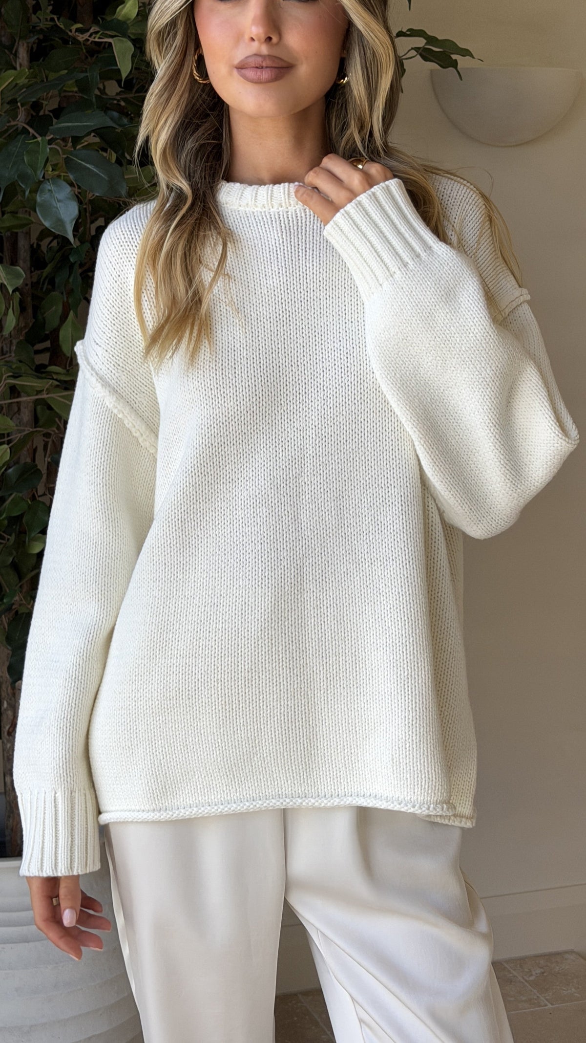 Hayden Knit Jumper - White