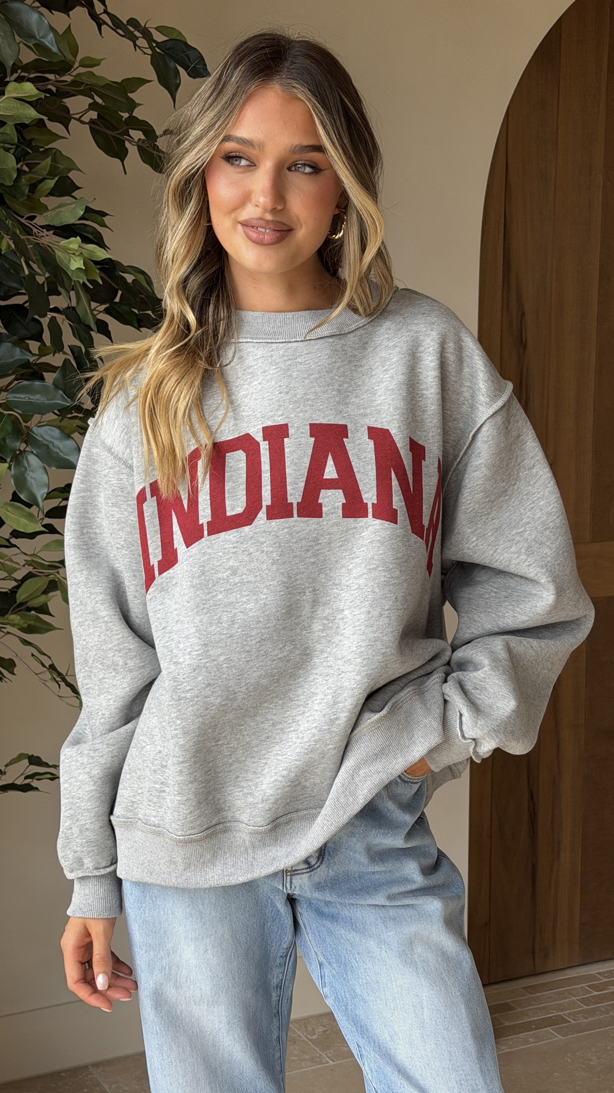 Indiana Crewneck Sweater - Grey