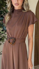 Demitra Jumpsuit - Brown