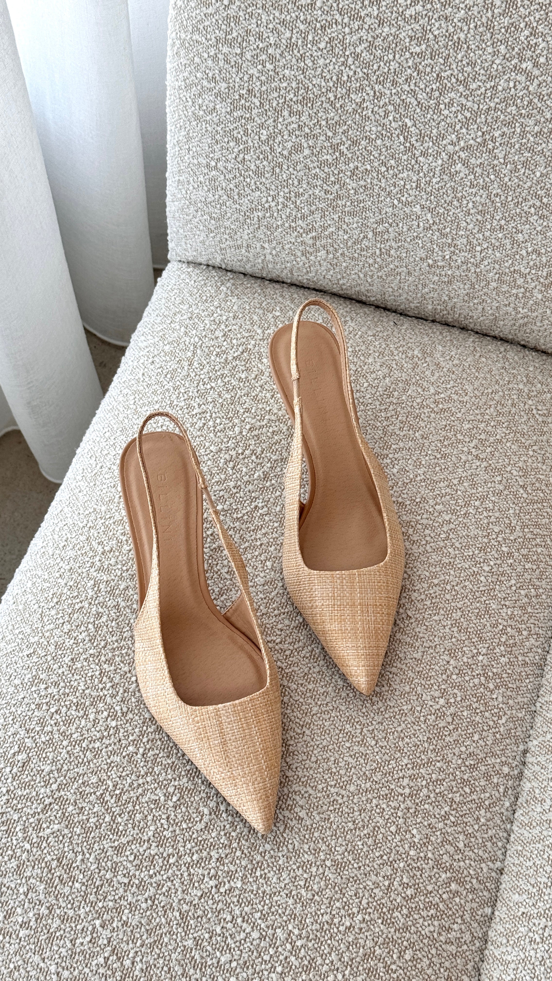 Gemima Heel - Natural Raffia