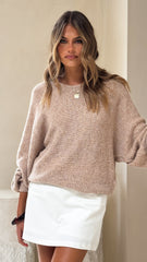 Isabella Knit Sweater - Oatmeal