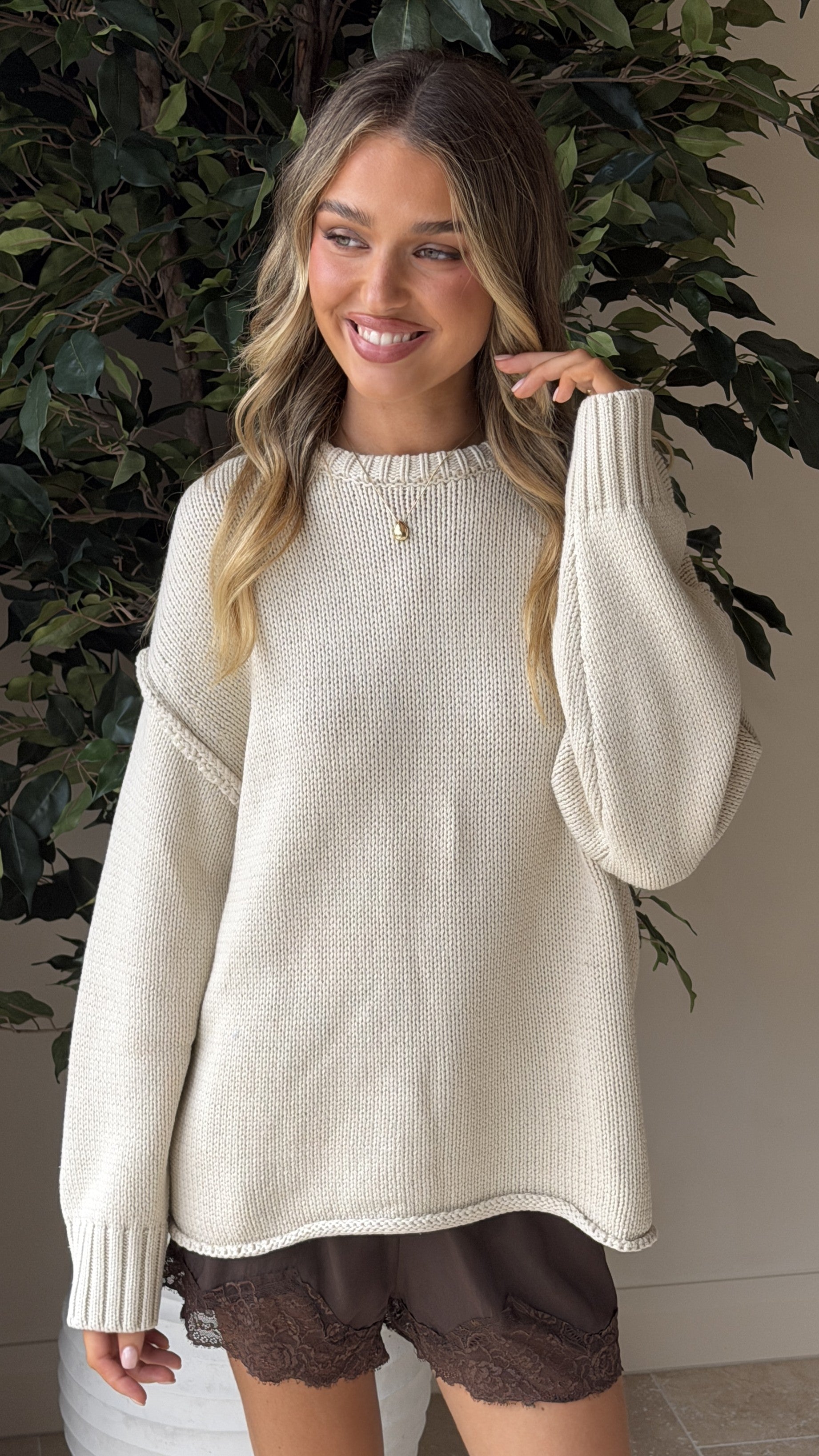 Hayden Knit Jumper - Natural