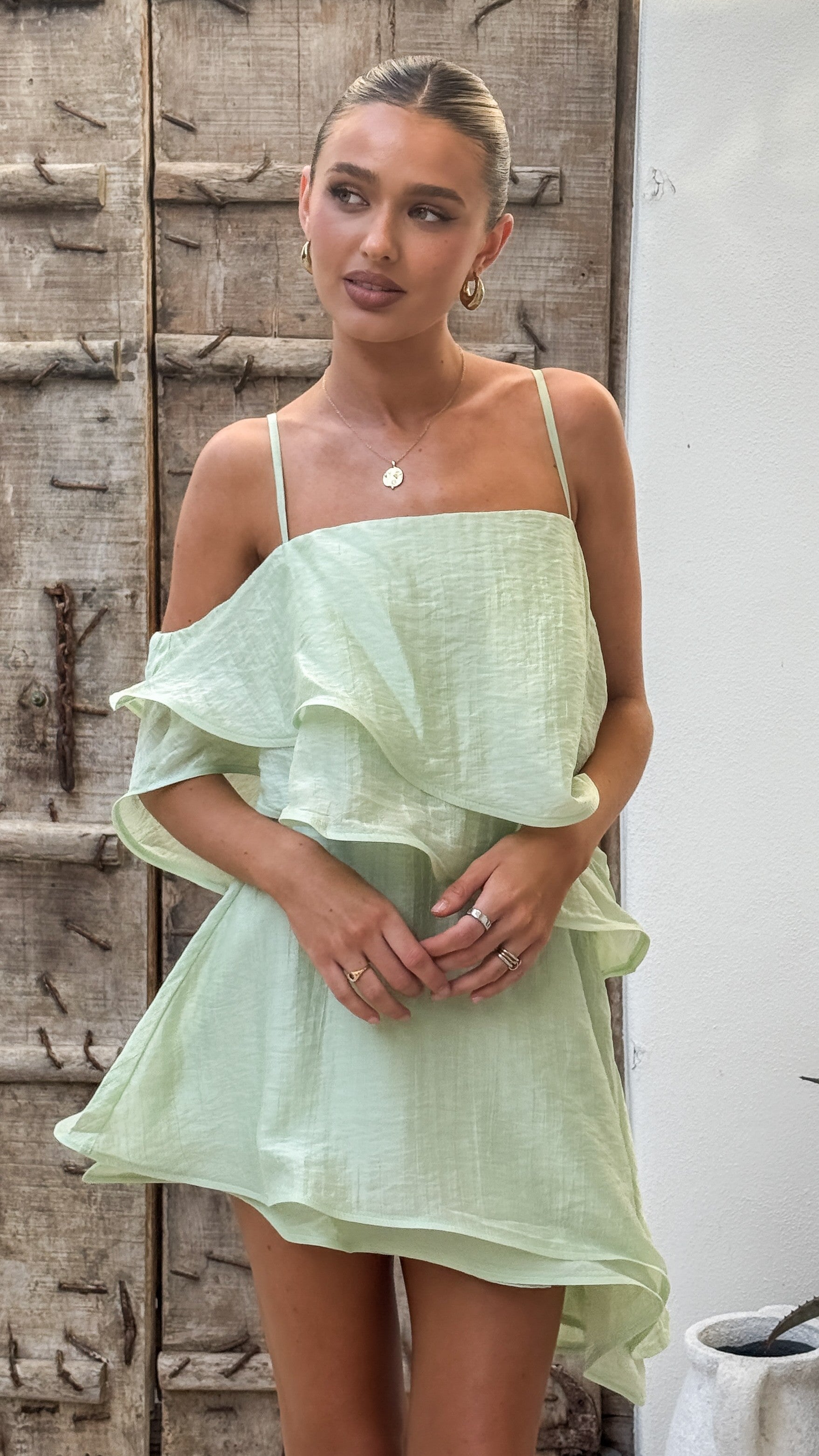 Elain Mini Dress - Sage