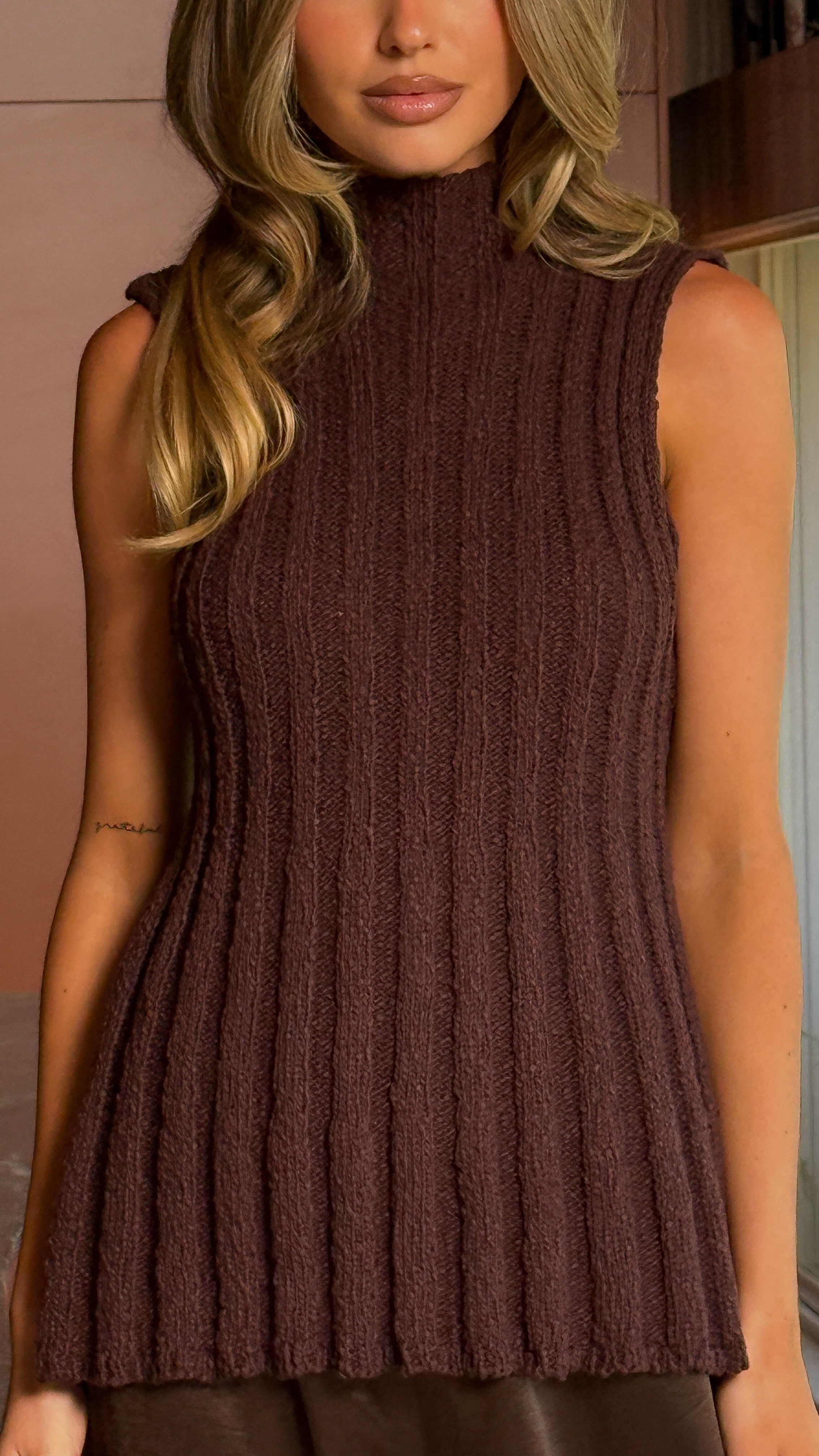 Gracie Knit Top - Chocolate